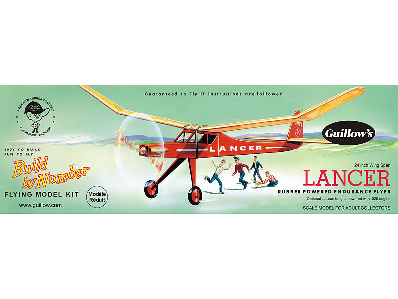 GUI-604 Guillow's Lancer Balsa Plane Model Kit Guillows