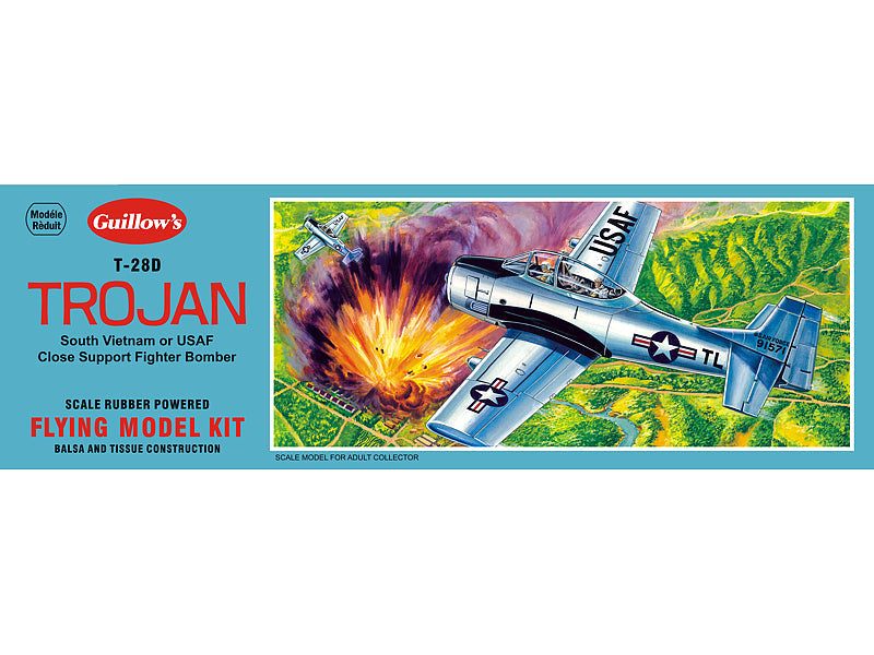 GUI-901 Guillow's N.A. Trojan Balsa Plane Model Kit Guillows