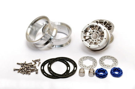 HB-230117S 6-Spoke Wheel Set 1.9in Silver Hobao