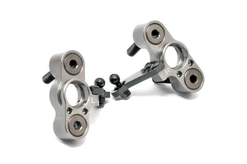 HB-OP1-0077 TT 2.0 CNC ALUM FRONT STEERING BLOCK SET HOBAO