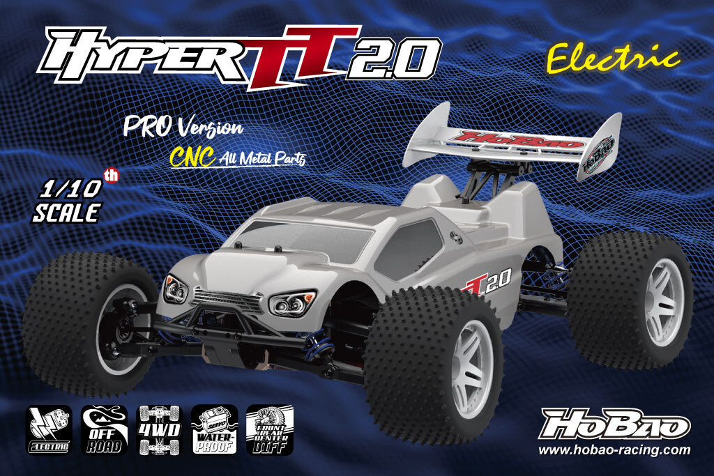 HB-TT2E 1/10 HYPER TT 2.0 PRO ELECTRIC TRUCK ARR- CLEAR BODY HOBAO