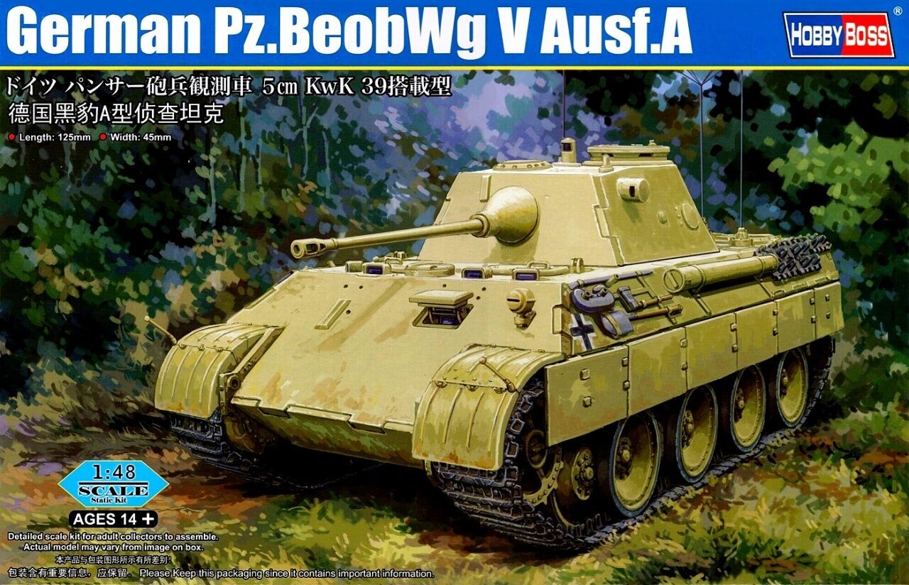 HobbyBoss 1/48 German PzBeobWg V Ausf.A Plastic Model Kit