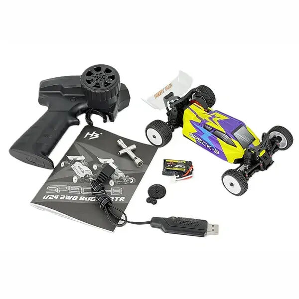 HobbyPlus 1/24 Speck-B BLS (Razor Yellow) 2WD Brushless Buggy HBP2410260-YW