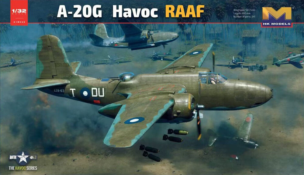 Hong Kong Models 1/32 A-20 Havoc RAAF Plastic Model Kit *Aust Decals*