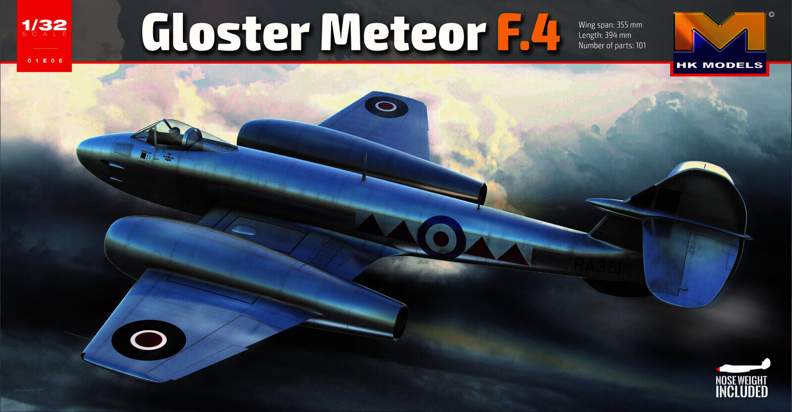 Hong Kong Models 1/32 Gloster Meteor MK.4 Plastic Model Kit