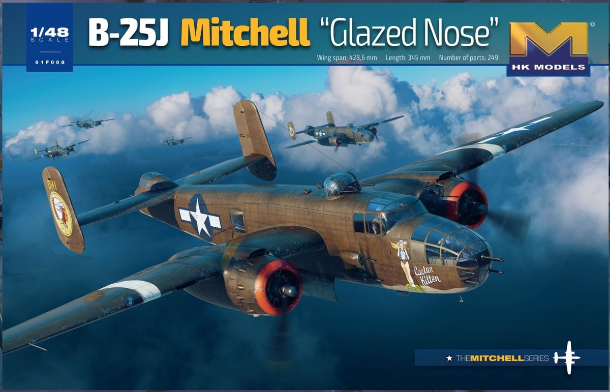 Hong Kong Models 1/48 B-25J "Glazed Nose" Plastic Model Kit HKM01F008