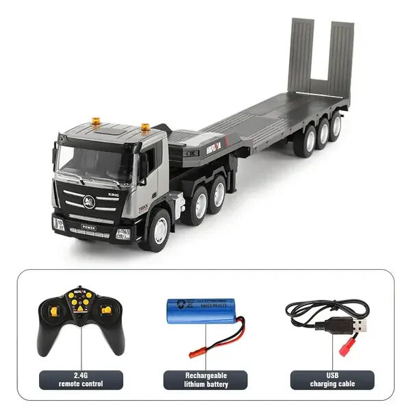 Huina 1/24 RC Truck & Platform Trailer