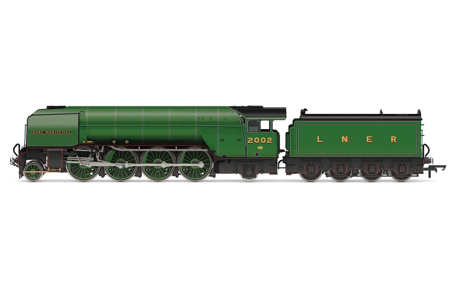 R30350SS HORNBY LNER, P2 CLASS, 2-8-2, NO. 2002 EARL MARISCHAL WITH STEAM GENERATOR AND EXTRA SMOKE DEFLECTORS - ERA 3 Hornby