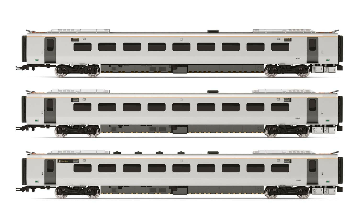 R4897 HORNBY IEP BI-MODE CLASS 800/0 TEST TRAIN COACH PACK SET 800 002 MSO 812 002 MSO 813 002 AND MCO Hornby