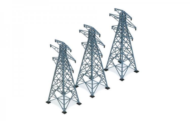 R530 HORNBY 3 ELECTRICITY PYLONS Hornby