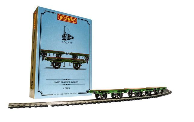 R60014 HORNBY L&MR FLAT BED WAGON PACK - ERA 1 Hornby