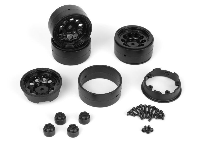 HPI CS-10 Beadlock Wheel 1.2in (Black/4pcs) HPI-160841
