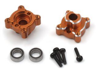 HPI Aluminum Rear Hub Set (Orange/2pcs)