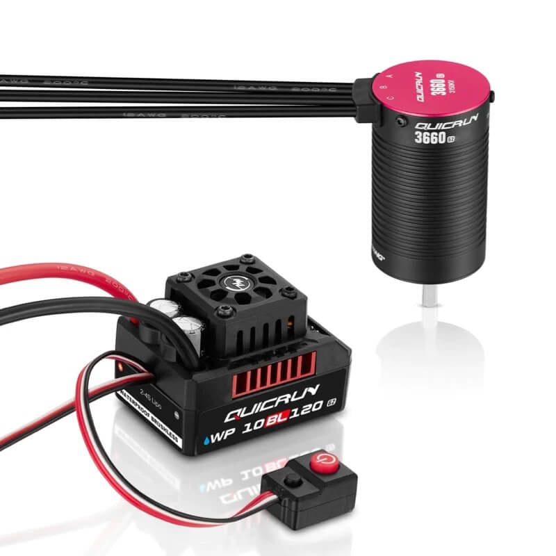 HW38030210 HOBBYWING QUICRUN COMBO ESC G2 10BL120/3660SL 3150KV G2 MOTOR Hobbywing