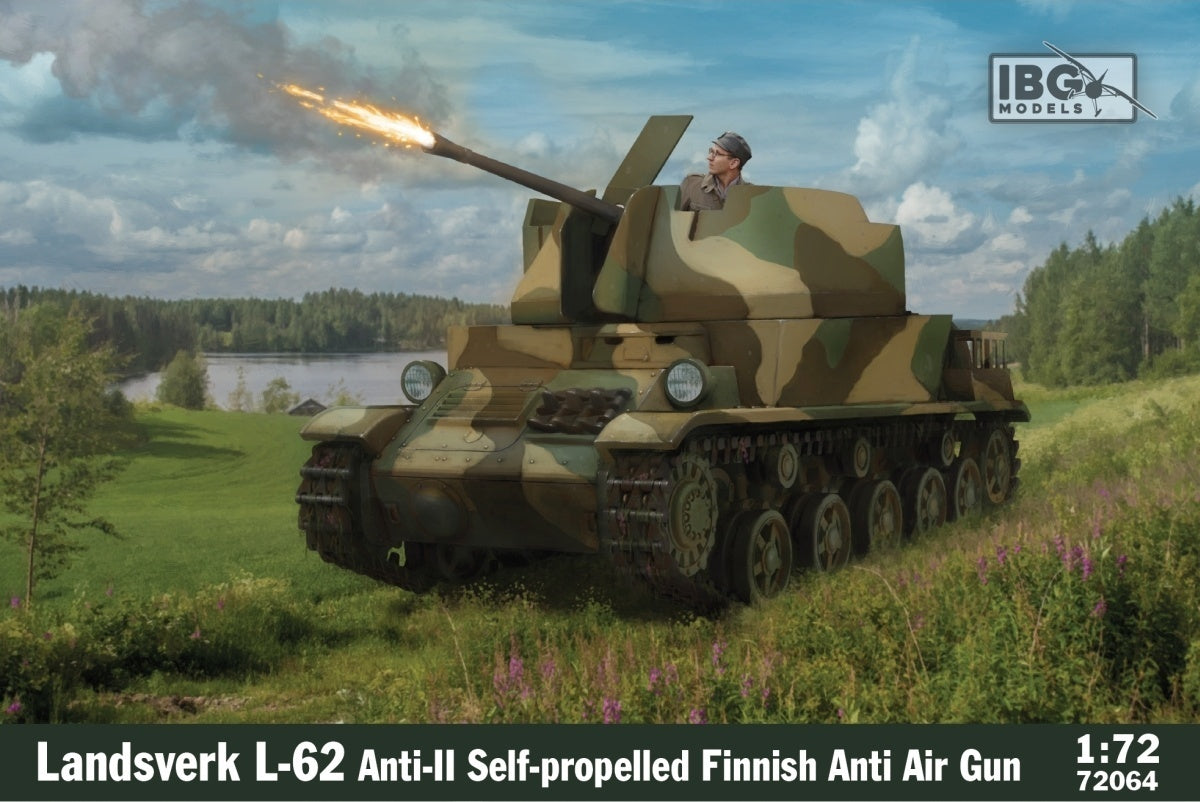 IBG72064 IBG 1/72 Lndsverk L-62 Finnish Anti Air Gun Plastic Model Kit IBG Models