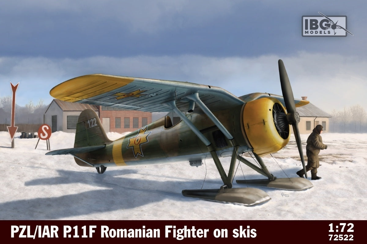 IBG72522 IBG 1/72 PZL/IAR P.11F Romanian Fighter on skis Plastic Model Kit IBG Models