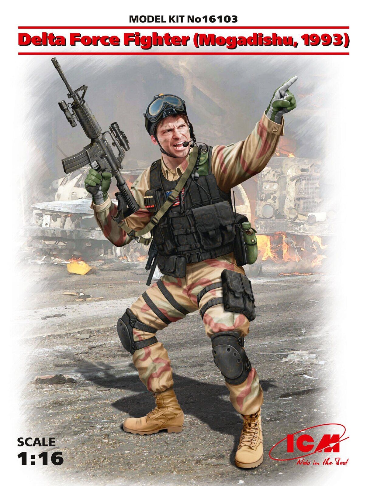 ICM 1/16 Delta Force Fighter (Mogadishu 1993) Plastic Model Kit