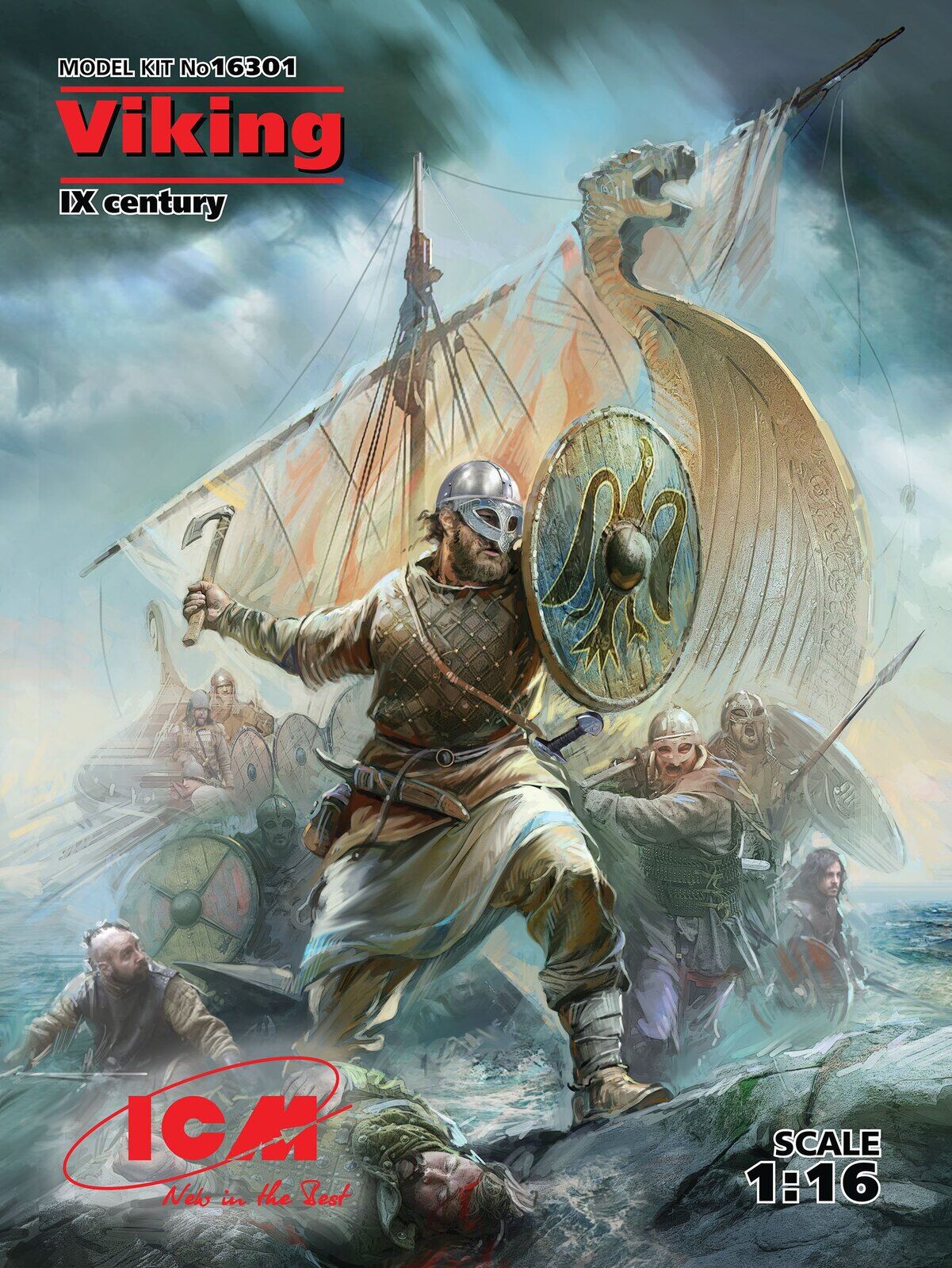 ICM 1/16 Viking (IX century) Plastic Model Kit