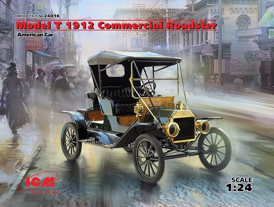ICM 1/24 Model T 1912 Commercial Roadster American Car Plastic Model Kit