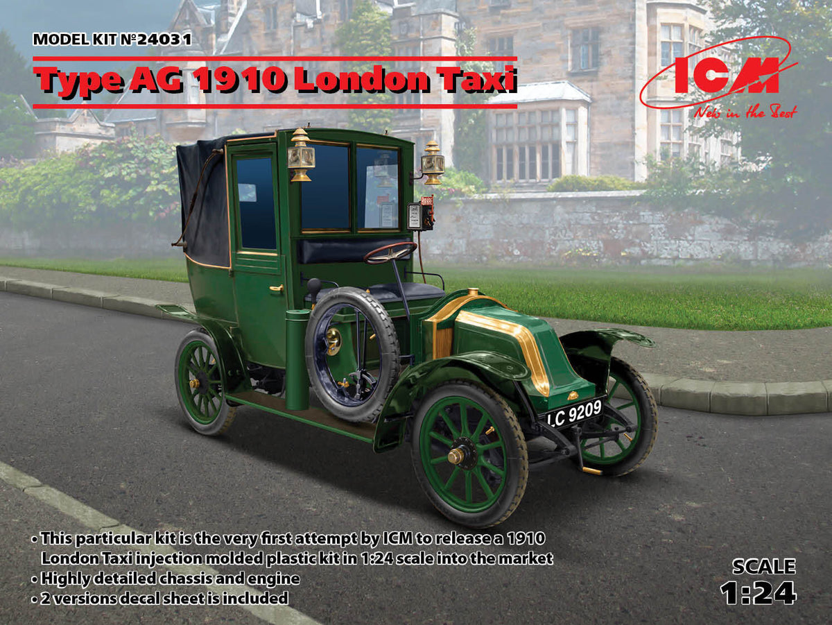 ICM 1/24 Type AG 1910 London Taxi Plastic Model Kit ICM24031