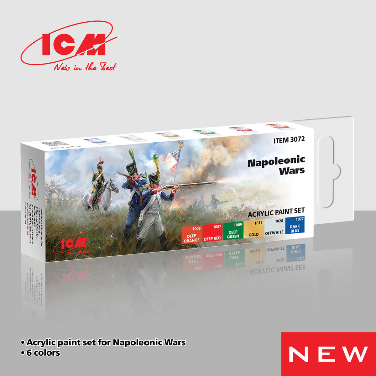 ICM Acrylic Paint Set: Napoleonic Wars - 6 Colours ICM3072