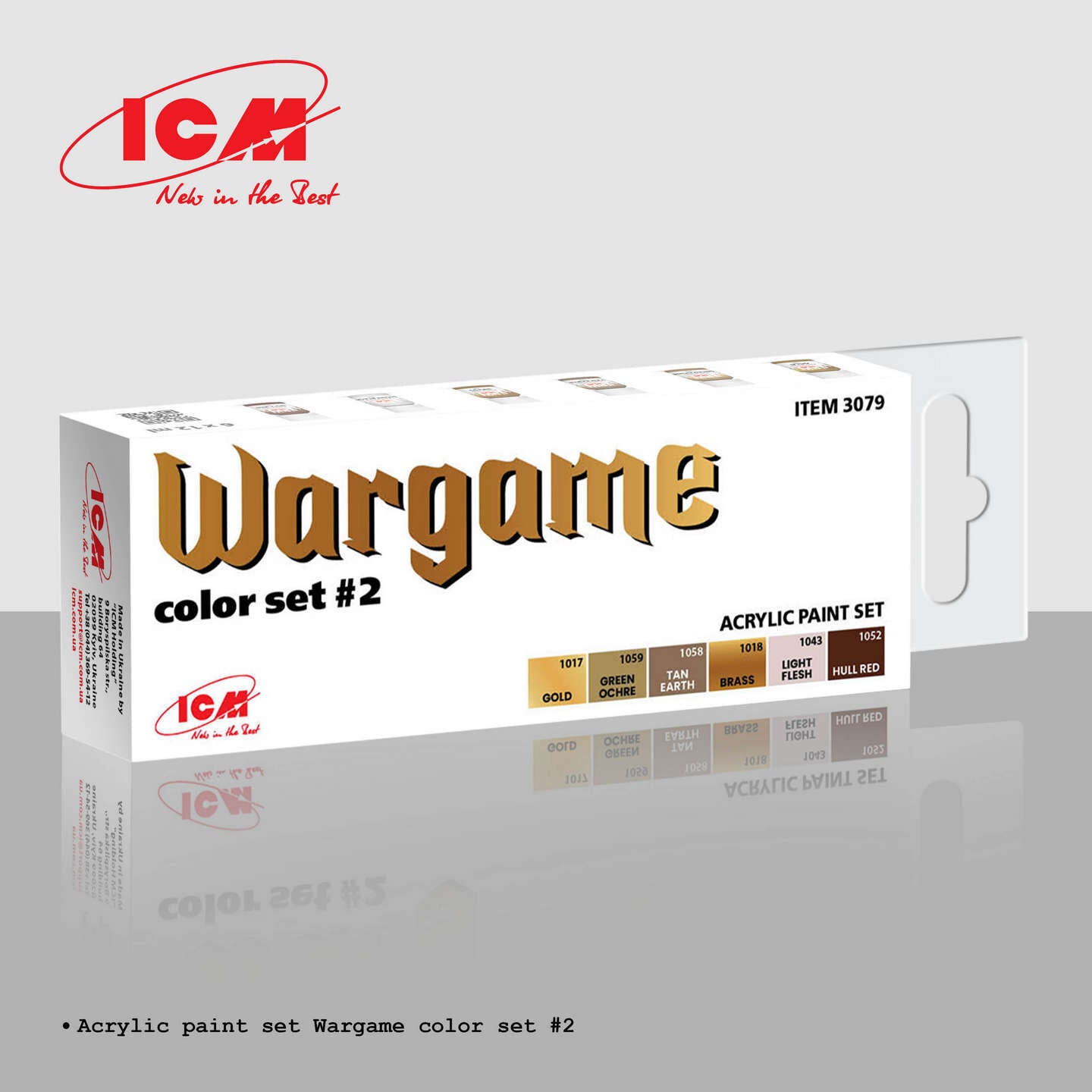 ICM Acrylic Paint Set: Wargame Color Set # 2 - 6 Colours ICM3079