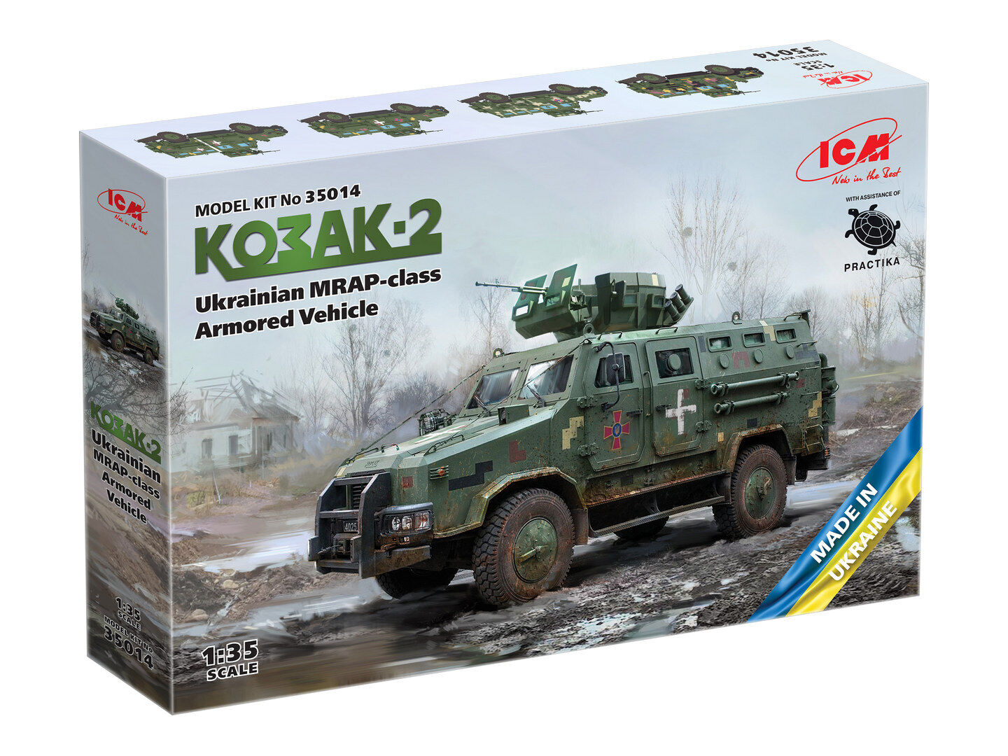 ICM 1/35 'Kozak-2' Ukrainian MRAP-class Armored Vehicle Plastic Model Kit
