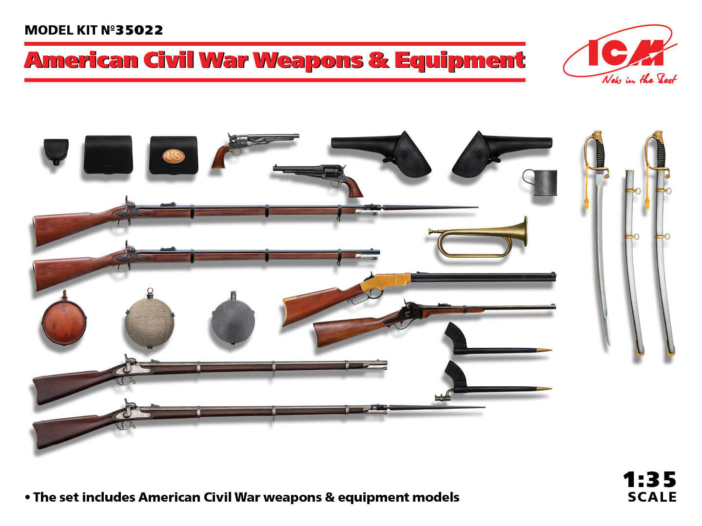 ICM 1/35 US Civil War Weapons & Equipment Plastic Model Kit