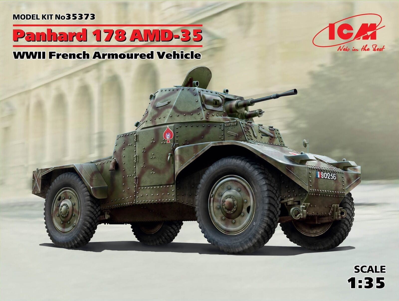 ICM 1/35 Panhard 178 AMD-35 WWII French Armoured Vehicle Plastic Model Kit
