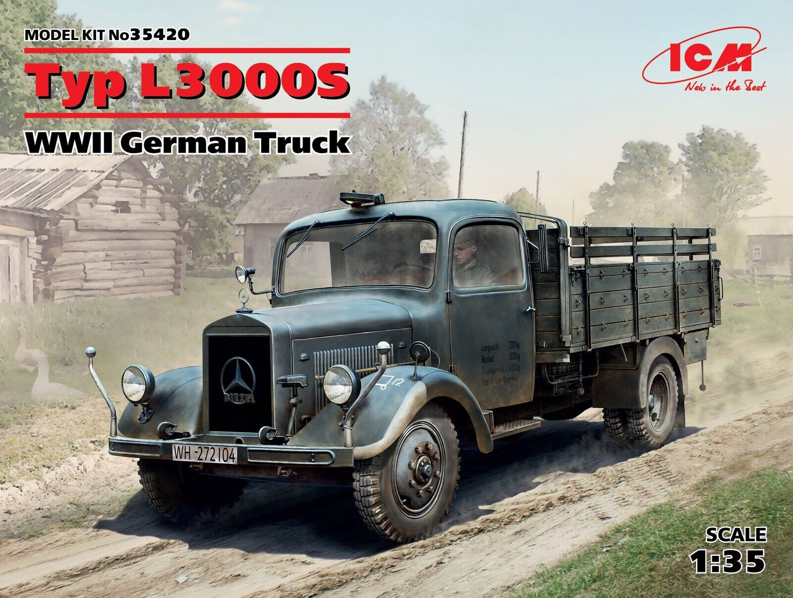 ICM 1/35 Typ L3000S WWII German Truck Plastic Model Kit
