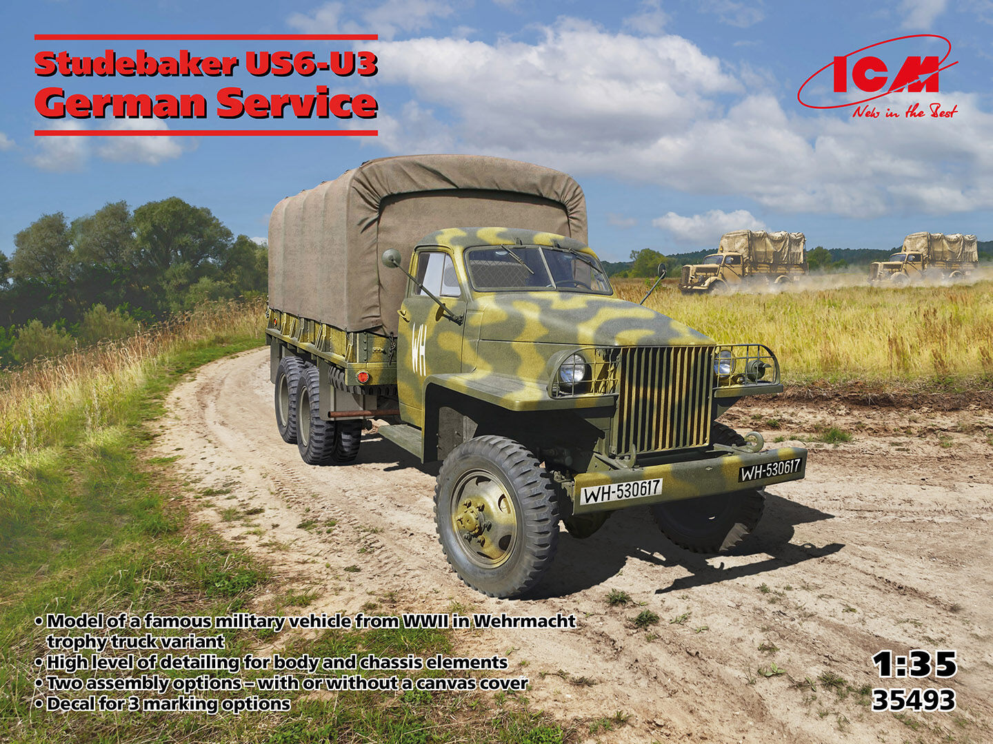 ICM 1/35 Studebaker US6-U3 in German Service Plastic Model Kit