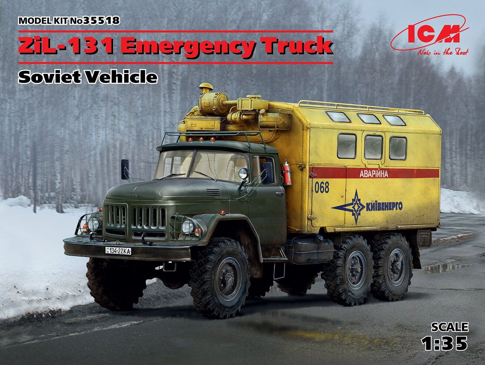 ICM 1/35 ZiL-131 Emergency Truck Soviet Vehicle Plastic Model Kit