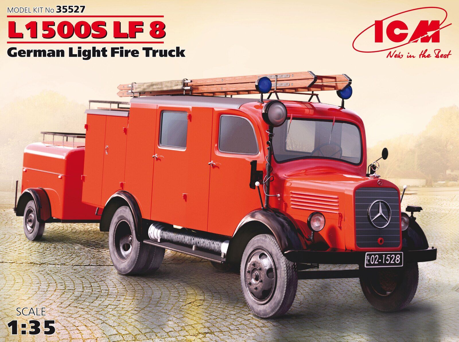 ICM 1/35 L1500S LF 8 German Light Fire Truck Plastic Model Kit