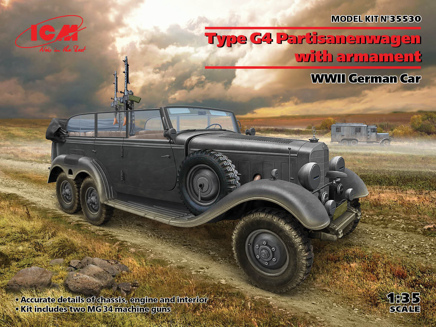 ICM 1/35 G4 with armament WWII German Car Plastic Model Kit
