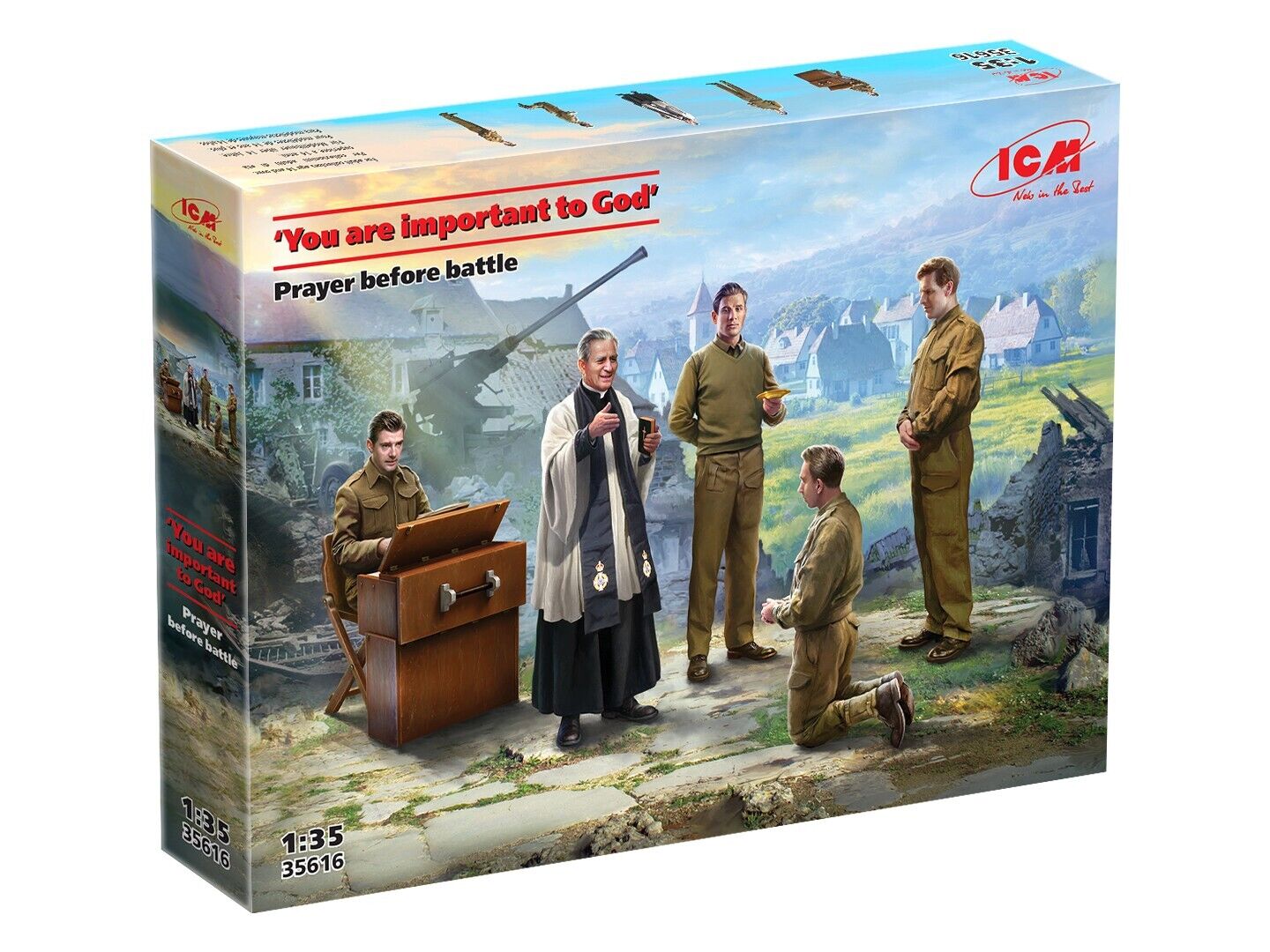 ICM 1/35 'You are important to God' Prayer Before Battle Plastic Model Kit