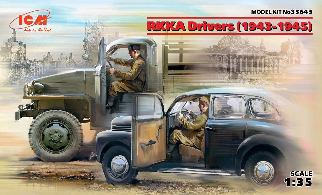 ICM 1/35 RKKA Drivers (1943-1945) (2 Figures) Plastic Model Kit