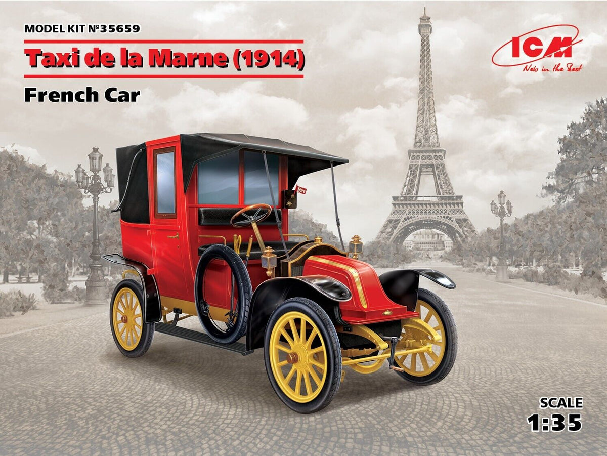 ICM 1/35 Taxi de la Marne (1914) French Car Plastic Model Kit ICM35659