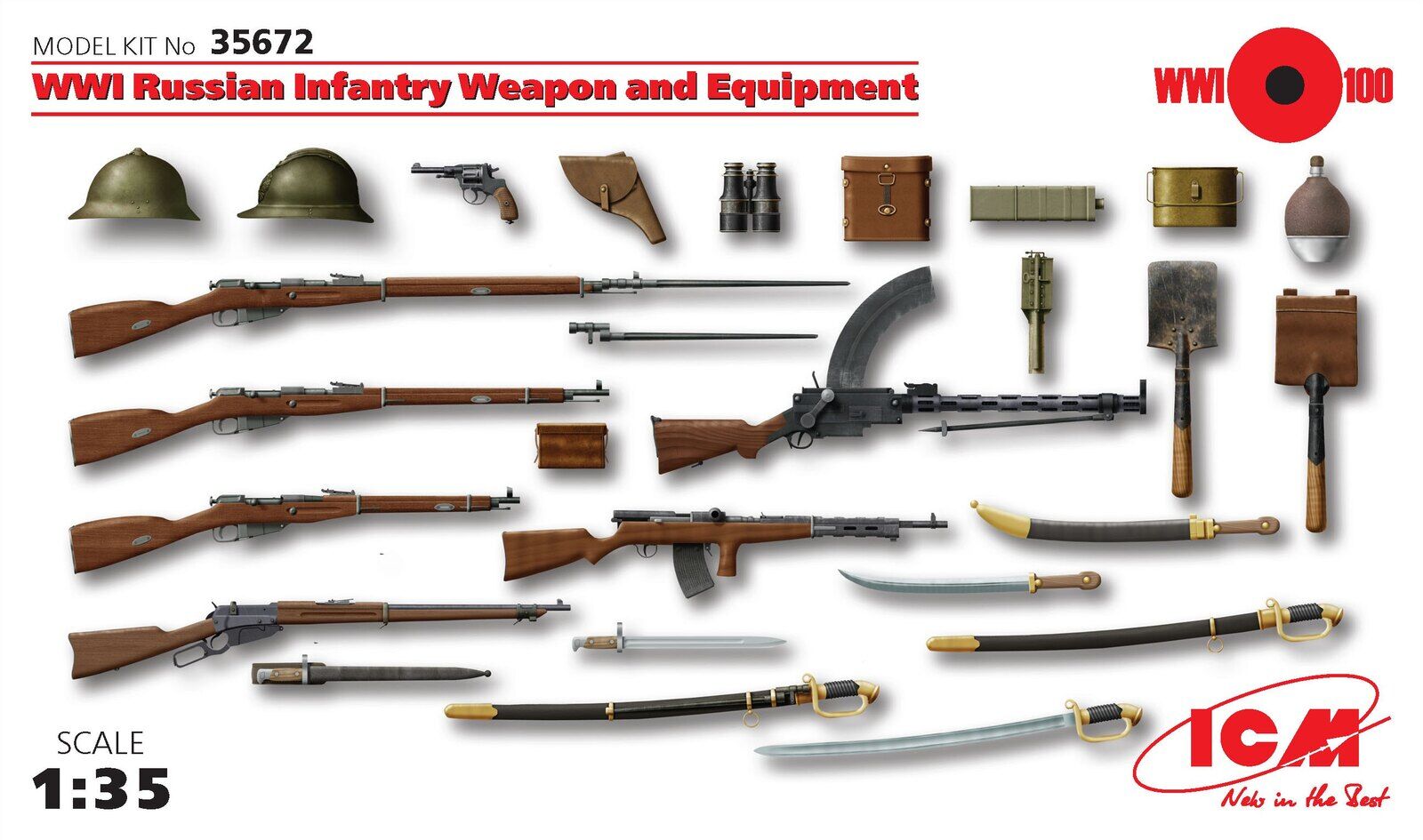 ICM 1/35 WWI Russian Infantry Weapon and Equipment Plastic Model Kit