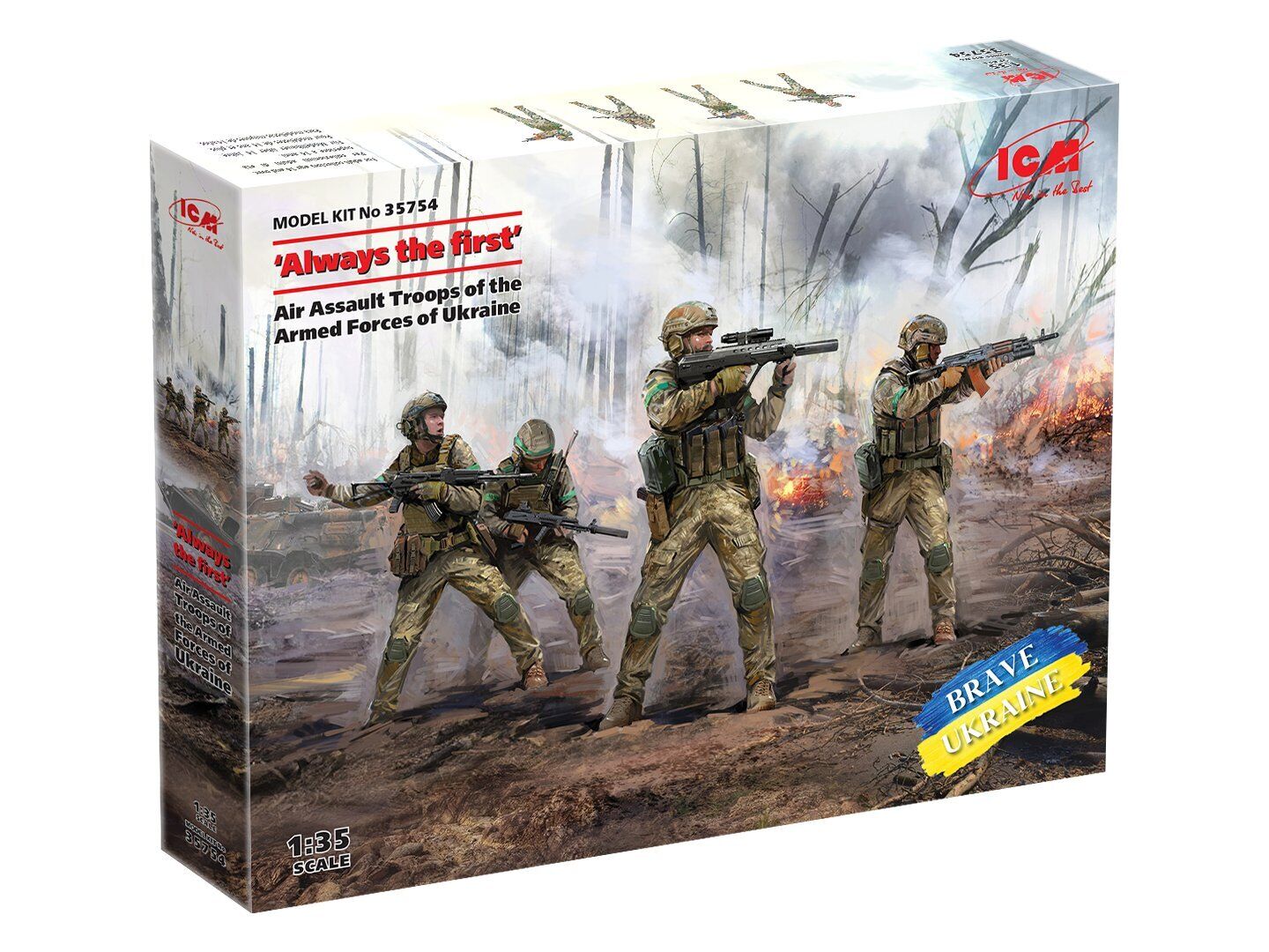 ICM 1/35 "Always the first" Air Assault Troops of the Armed Forces of Ukraine (4 Figures) Plastic Model Kit