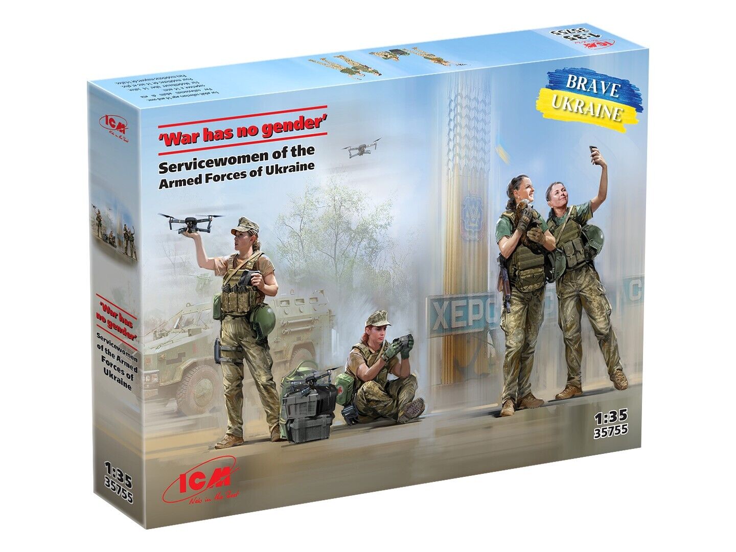 ICM 1/35 War has no gender'. Female servicemen of the Armed Forces of Ukraine Plastic Model Kit