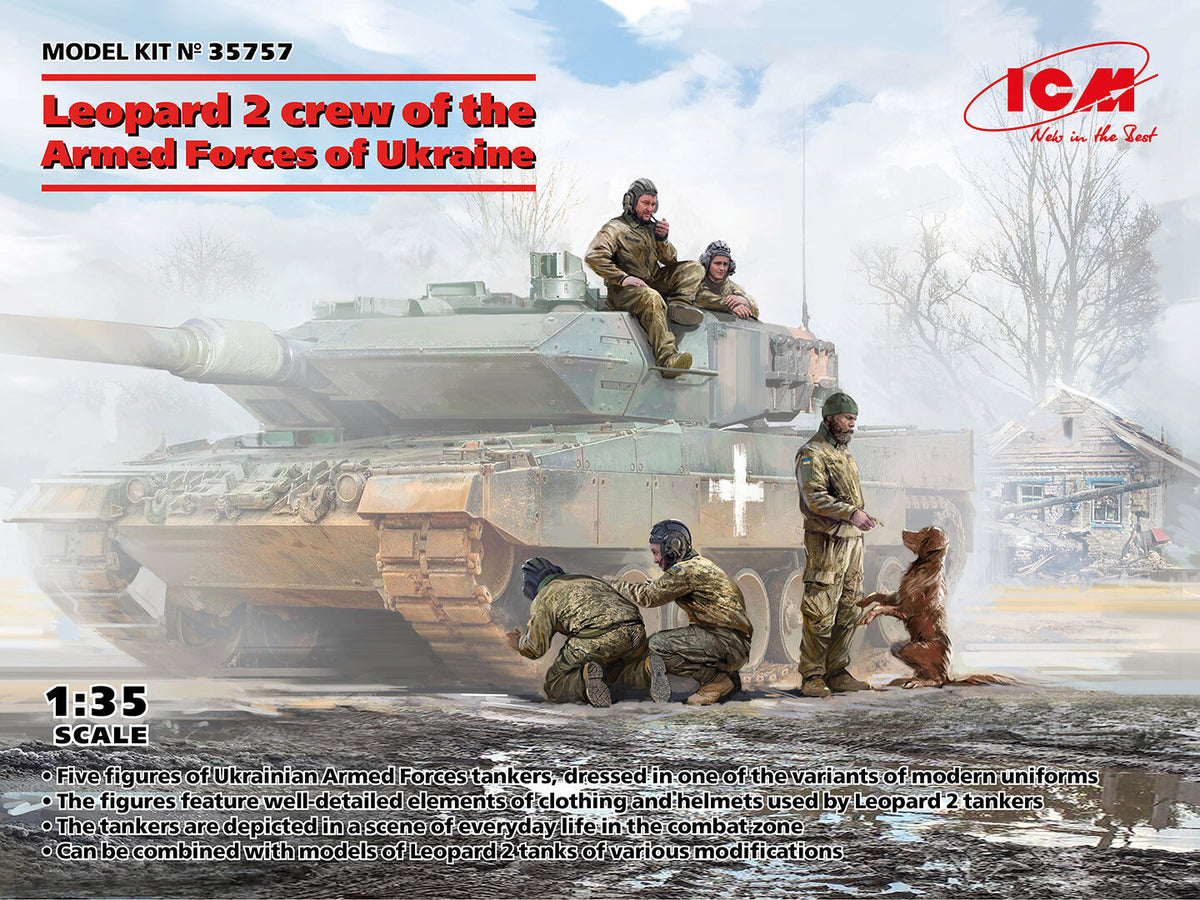ICM 1/35 Leopard crew of the Armed Forces of Ukraine Plastic Model Kit ICM35757
