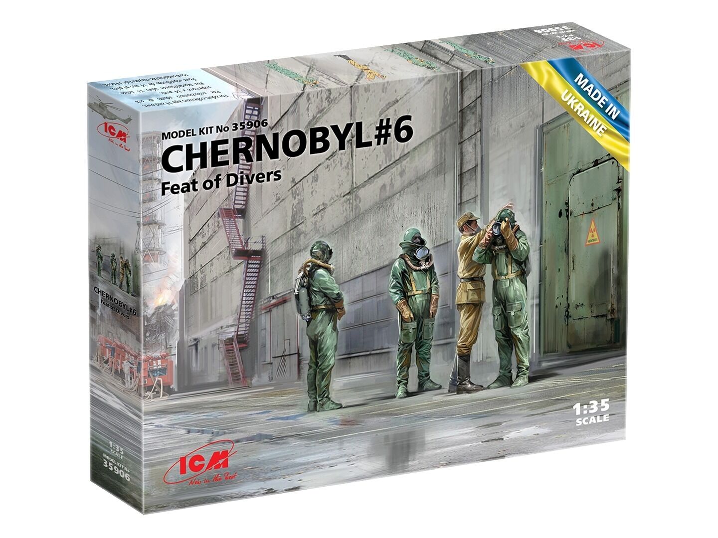 ICM 1/35 Chernobyl#6. Feat of Divers (3 Figures) Plastic Model Kit