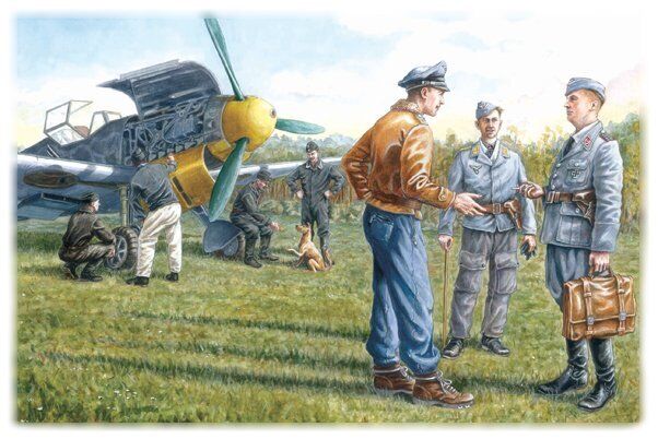 ICM 1/48 German Luftwaffe Ground Personnel (1939-1945) (7 Figures) Plastic Model Kit