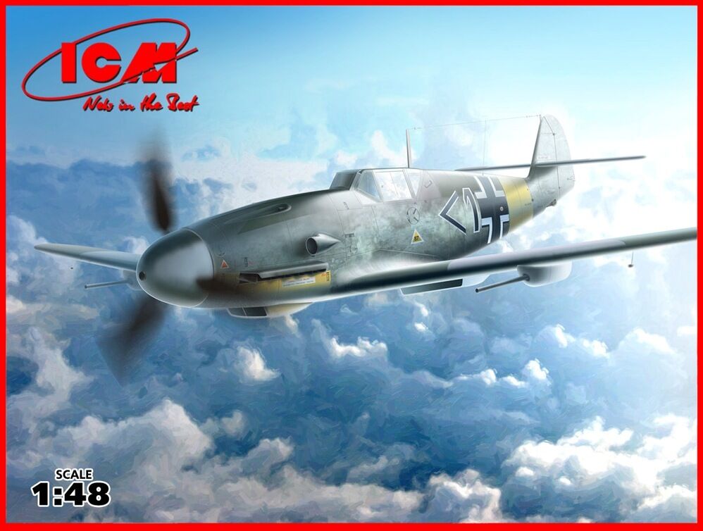 ICM 1/48 Messerschmitt Bf 109F-4/R6 WWII German Fighter Plastic Model Kit