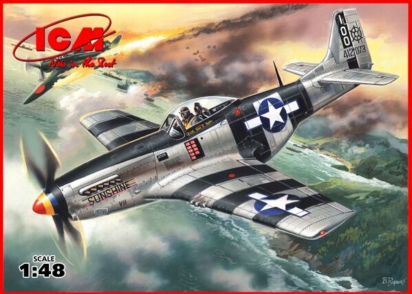 ICM 1/48 Mustang P-51K WWII American Fighter Plastic Model Kit ICM48154