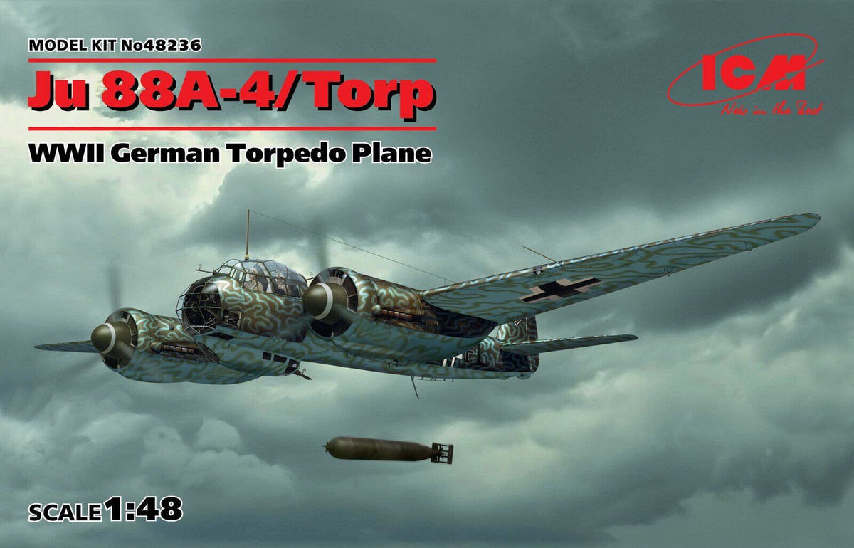 ICM 1/48 Ju 88A-4 Torp/A-17 WWII German Torpedo Plane Plastic Model Kit ICM48236