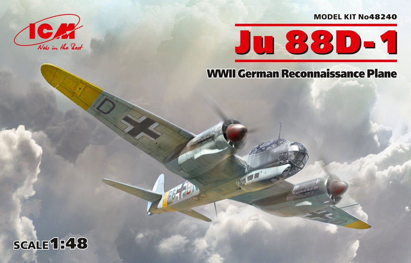 ICM 1/48 Ju 88D-1 WWII German Reconnaissance Plane Plastic Model Kit