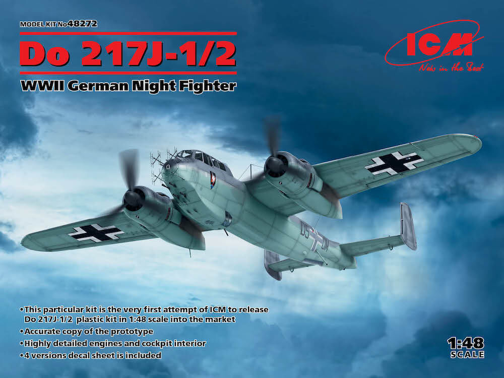 ICM 1/48 Do 217J-1/2 WWII German Night Fighter Plastic Model Kit