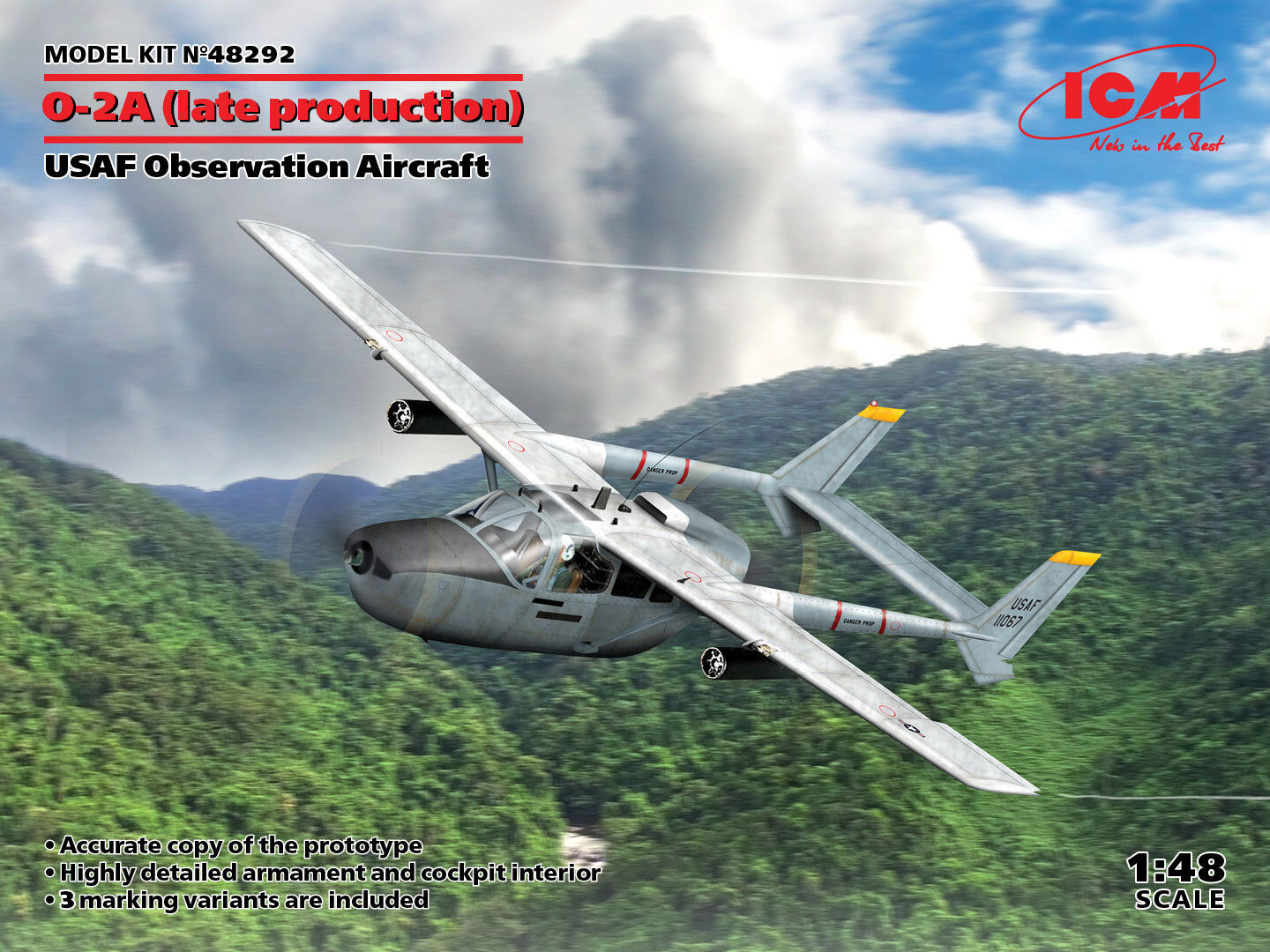 ICM 1/48 O-2A (Late Production) USAF Observation Aircraft Plastic Model Kit