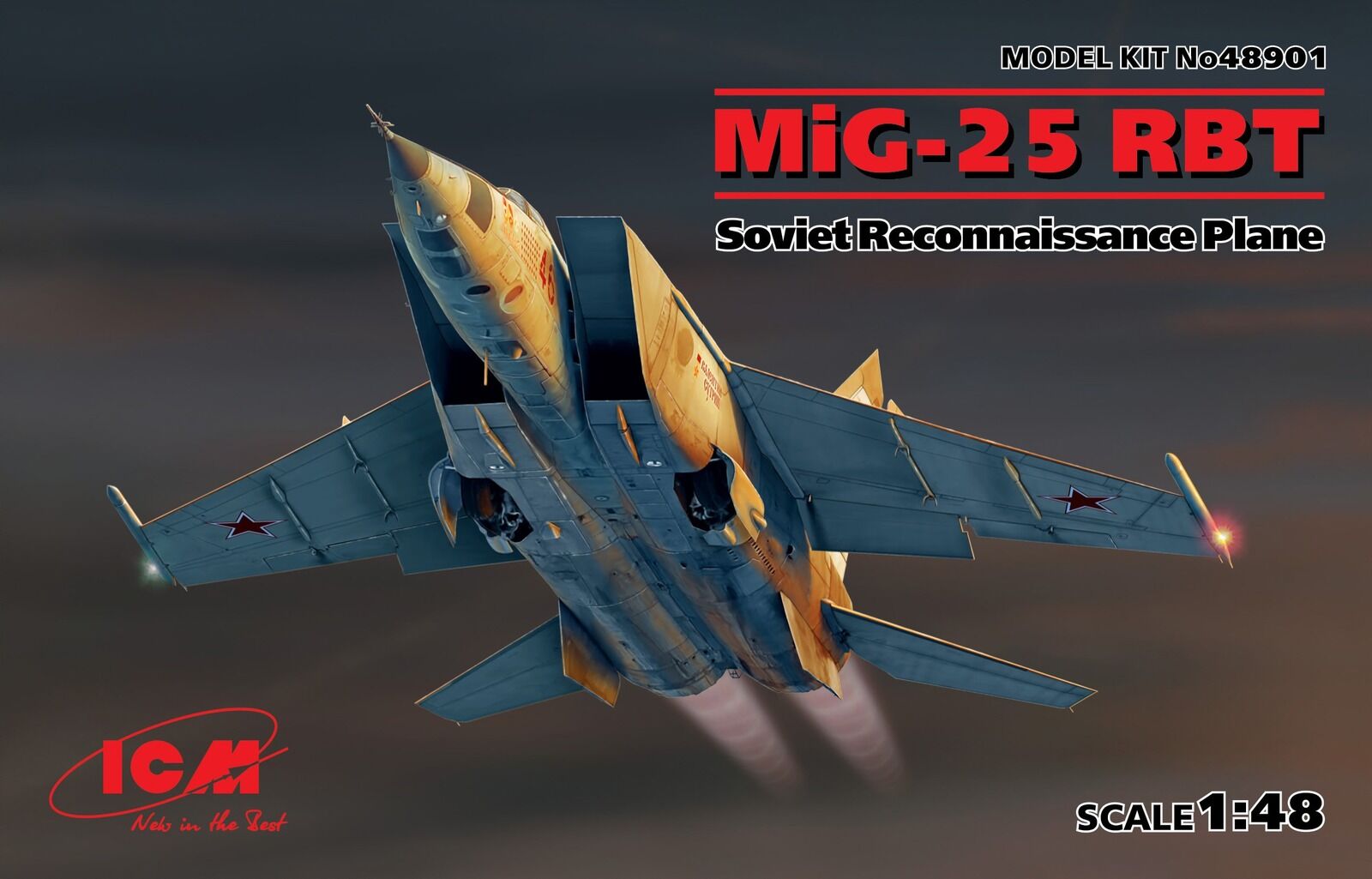 ICM 1/48 MiG-25 RBT Soviet Reconnaissance Plane Plastic Model Kit